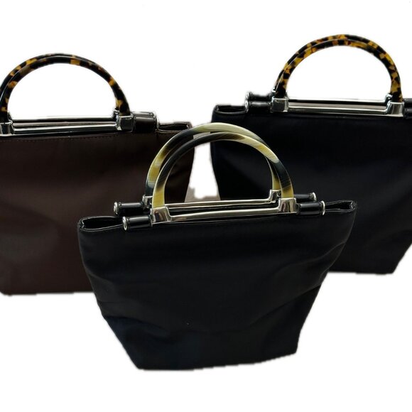HANDLE BAG WITH TORTOISE (FAUX) OR HORN (FAUX) HANDLE - Picture 2 of 16